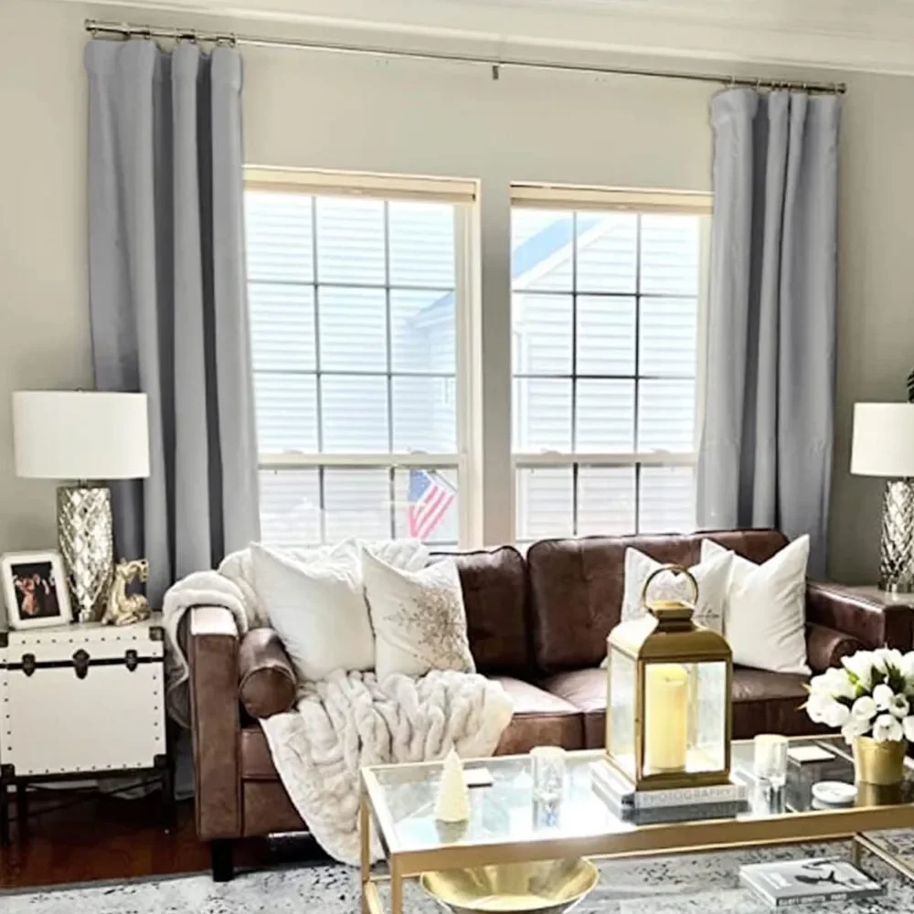 Blackout Curtains for Bedroom 63 In Long/50 in Wide Each Panel, Grey